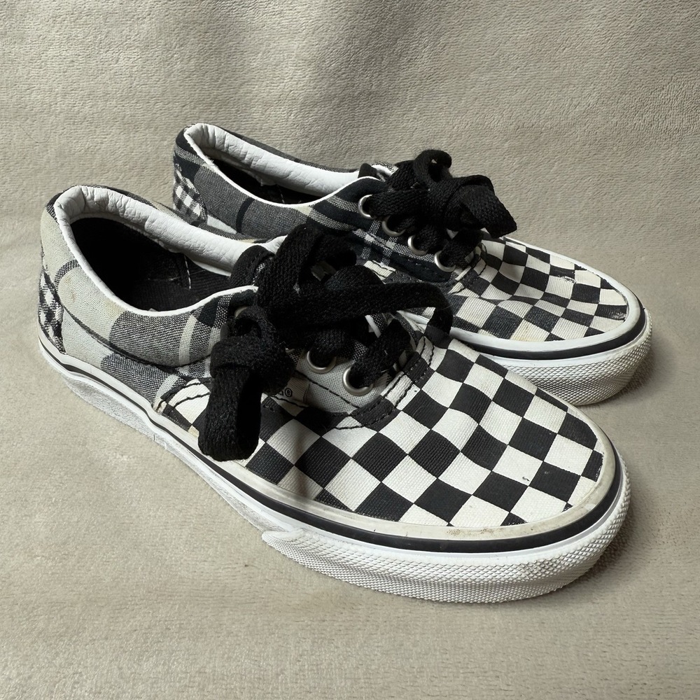 Vans Checkered Black White Old Skool Skate Shoes‎ Sneakers Kids Size 12